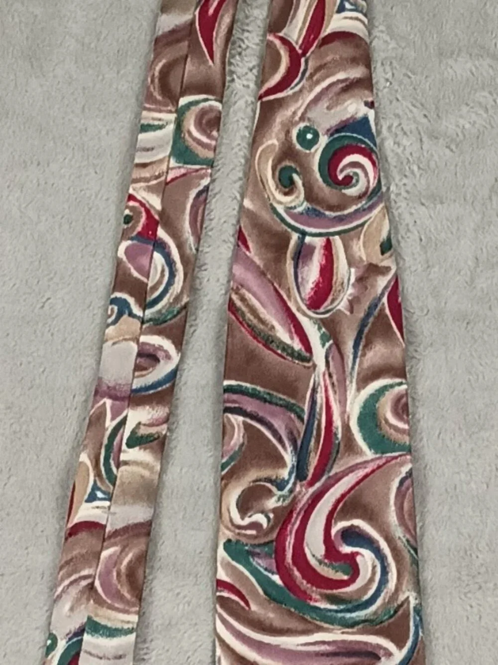 Vintage Pierre Cardin 100% Silk Tie Geometric Swirl Necktie Designer Men's Class